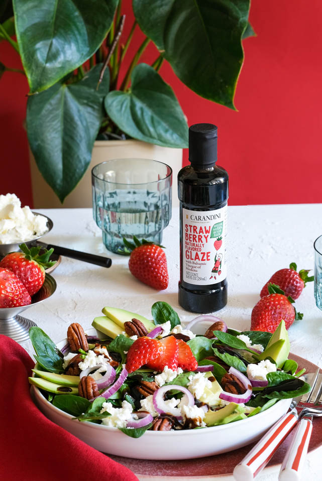 Baby Spinach Salad with Carandini Strawberry Glaze
