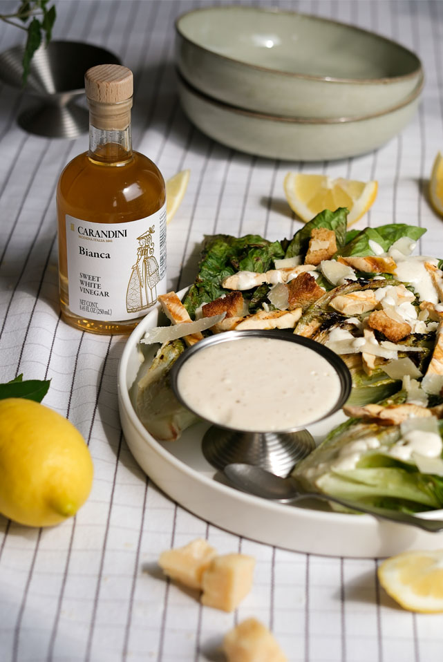 Grilled Caesar Salad with Chicken with Bainca Sweet White Vinegar