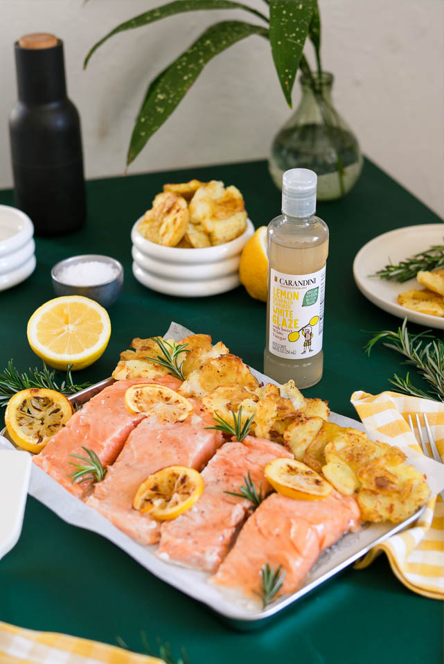 Oven Sous Vide Salmon with Carandini Lemon Glaze